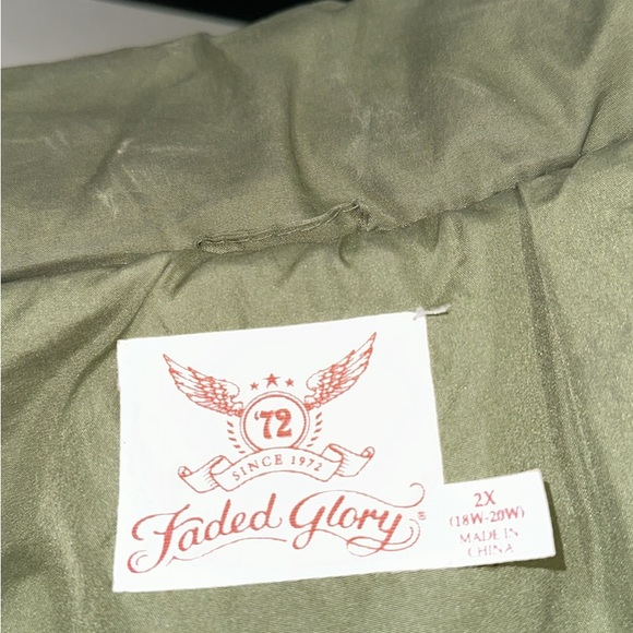 Faded Glory size 2X olive green coat - Picture 12 of 13